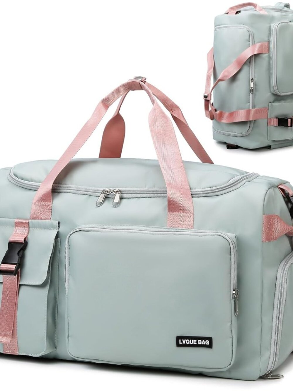 Gym Duffle Bag for Women Men, Sports Backpack with Wet & Shoe Compartment, Fitne